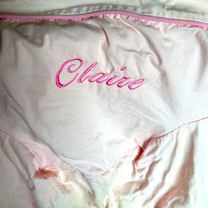 Pottery barn kids anywhere chair cover with the name Claire